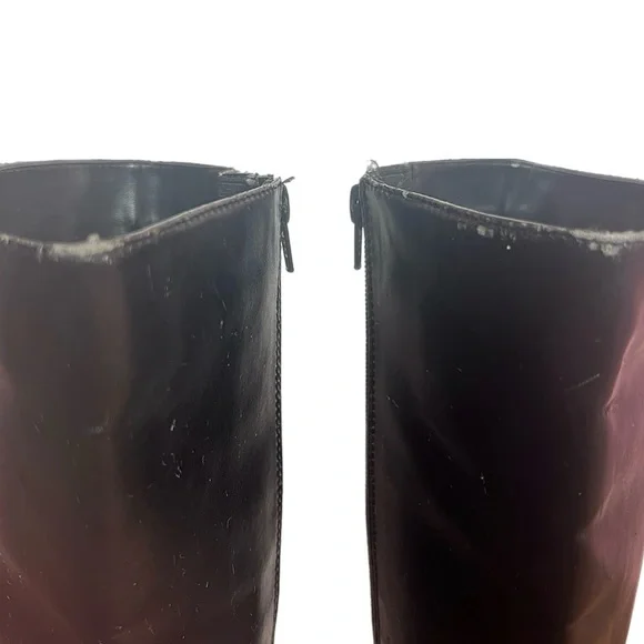 Lee Vintage Black platform Leather Boots - Picture 6 of 8